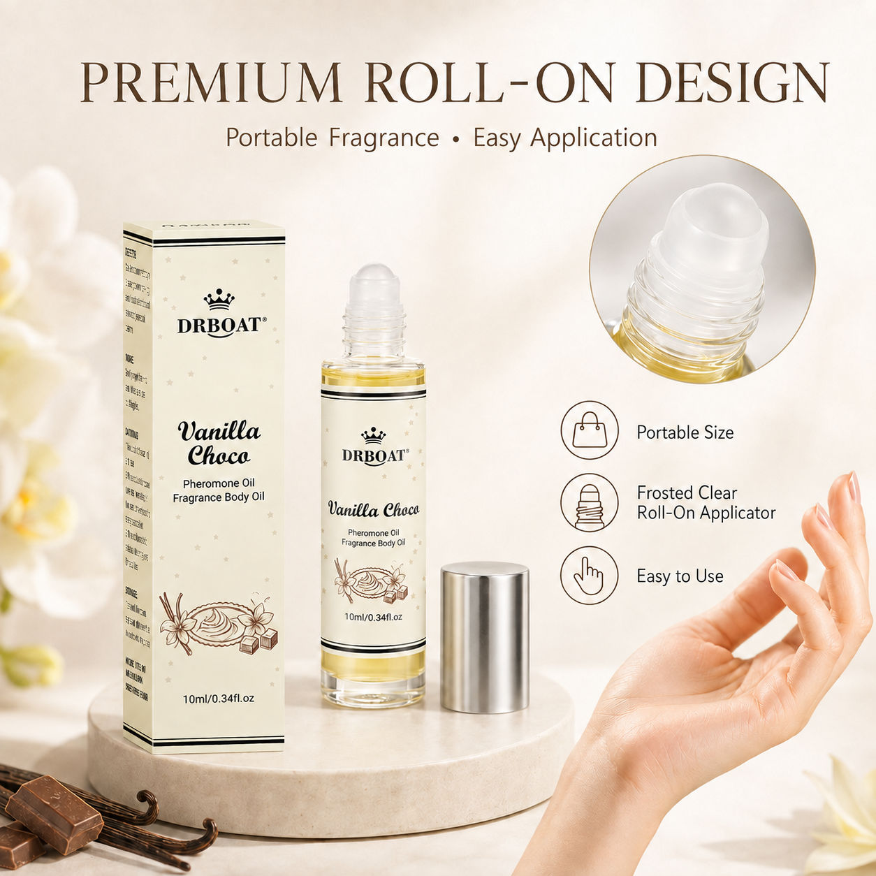 Perfume Fragrance Oil - Women Vanilla Choco Sandalwood Roll On