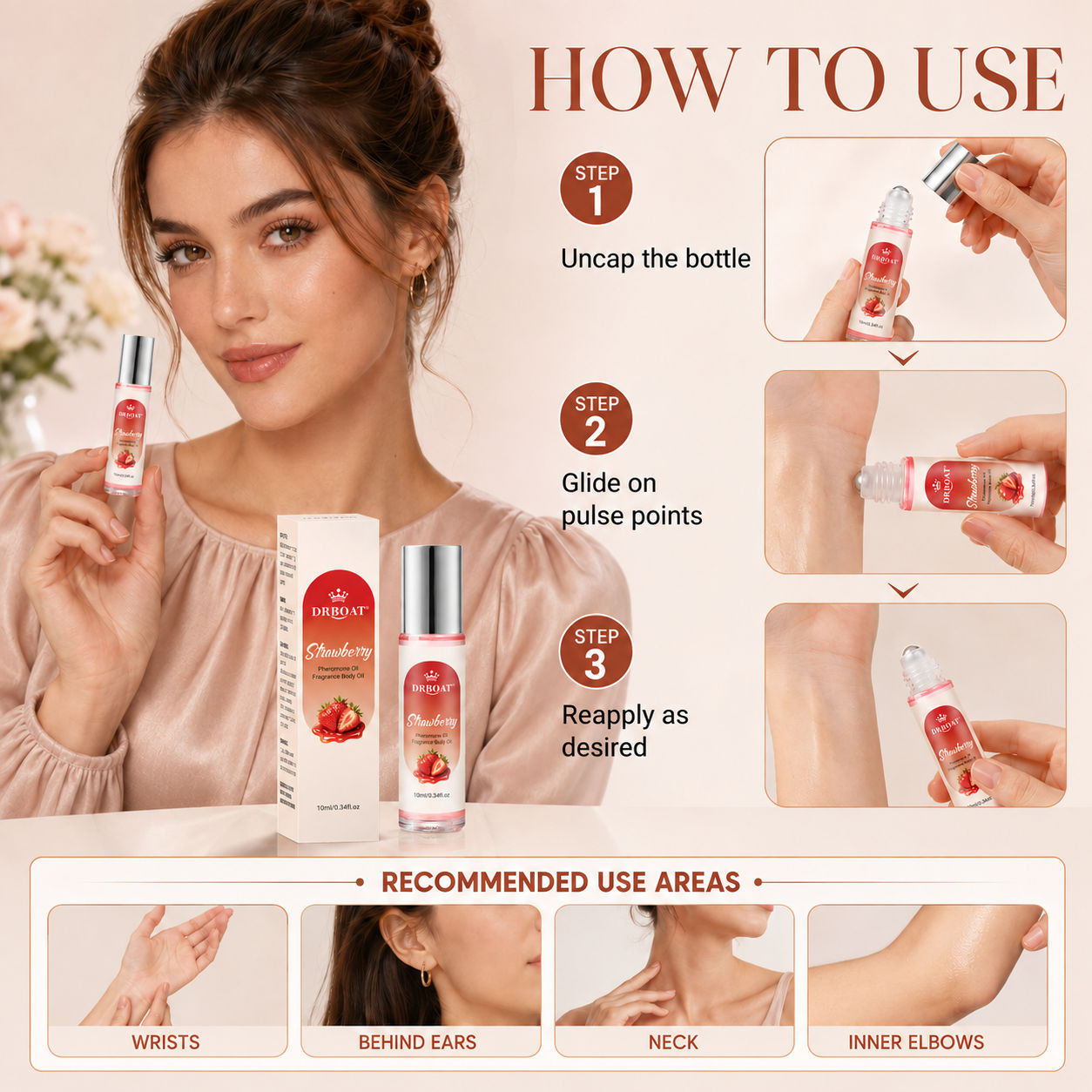 Strawberry Roll-On Perfume Oil - đánh giá và giá Perfume Fragrance Oil